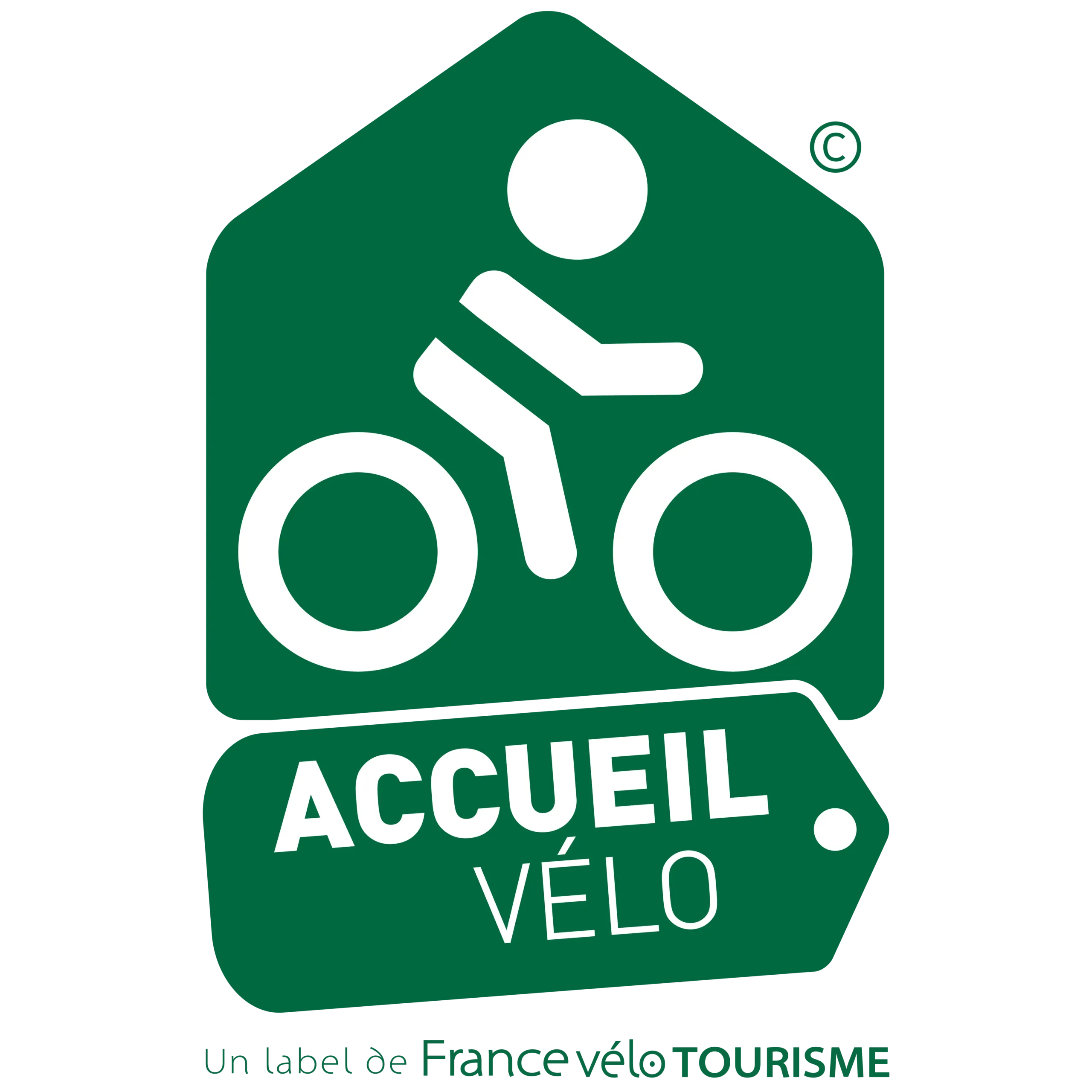 Logo Accueil Vélo, label France Vélo Tourisme - Vacances Palavas-les-Flots - Hôtel du Midi Palavas